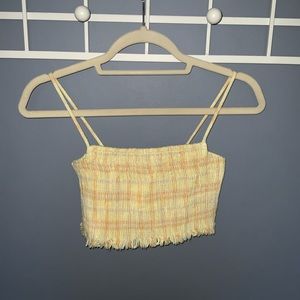 Zara Smocked Crop Tank